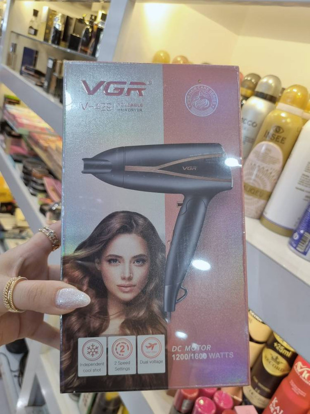 سشوار مسافرتی 1600 وات وی جی آر مدل V-429 اورجینال
